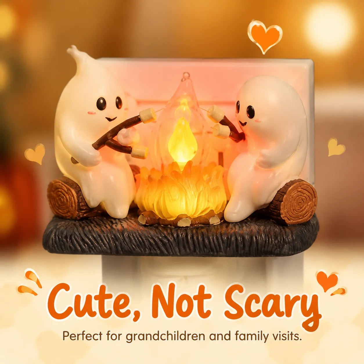 GhostGlow – Cozy Halloween Campfire Night Light
