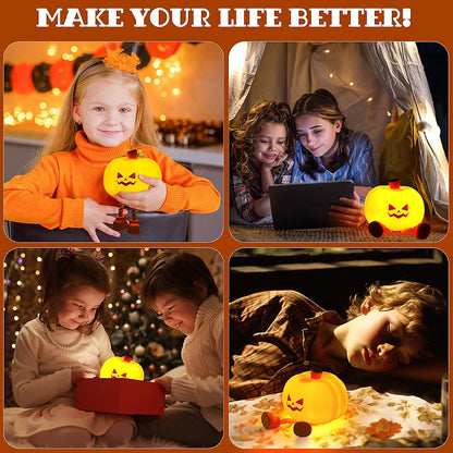 Mischievous Grinning Pumpkin Night Light – Ventayo