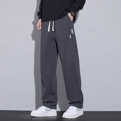 Benjamin – Men's Classic Elastic Waist Waffle Pattern Pants