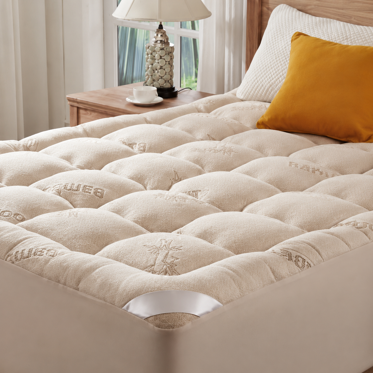 Ventayo – Collection | Bamboo Viscose Mattress Protector with Quilted Design | Waterproof & Breathable for Ultimate Sleep Comfort