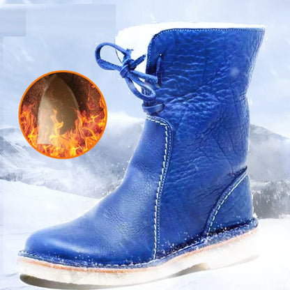 Damen Winter PU Warme Schnürstiefel für Schnee