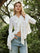 Button Ruffle Thin Blouse