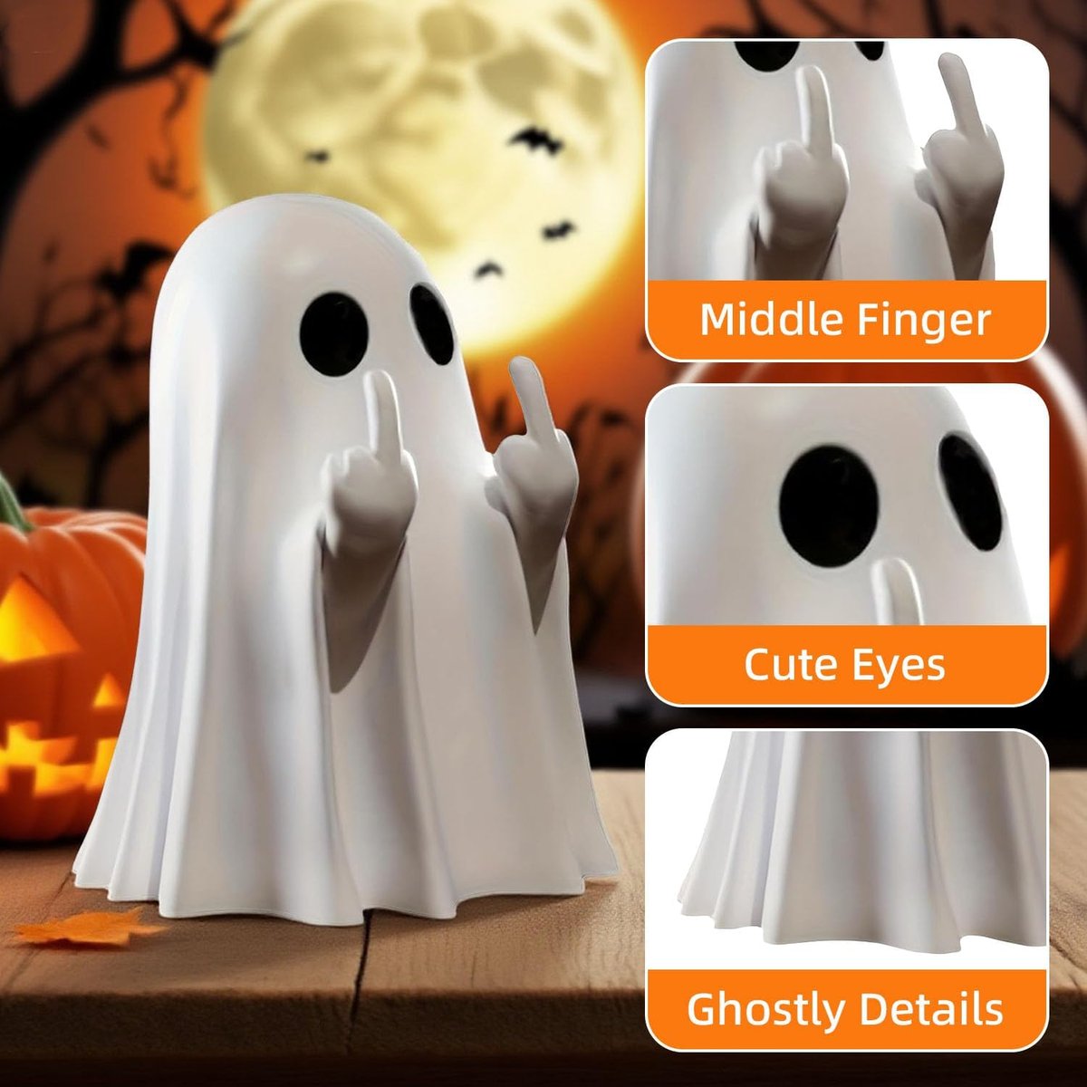 Ghoulie - Playful Resin Ghost Statue