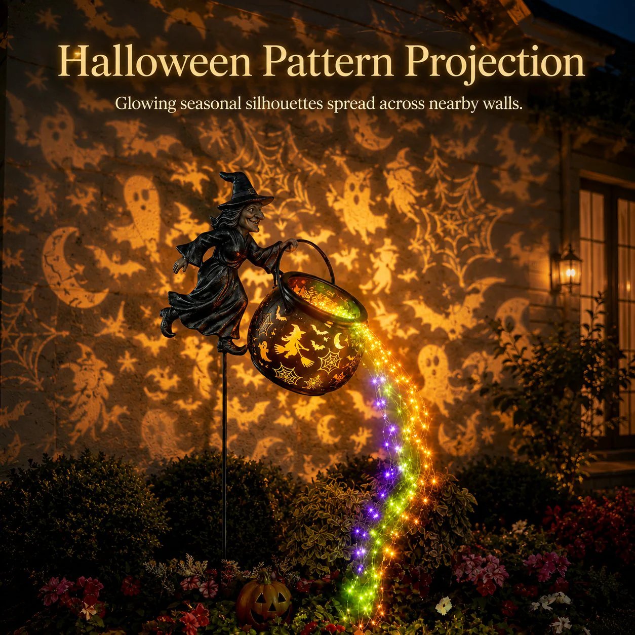 ShadowGlow – Halloween Witch Garden Light