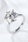 Luxe Gleam Platinum-Plated 5 Carat Moissanite Solitaire Ring