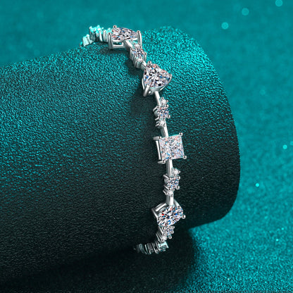 Celestial Shine 6.2 Carat Moissanite Silver Bracelet