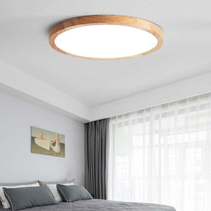 Moderne houten ronde plafondlampen voor woonkamer