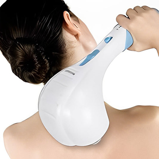 Electric Handheld Full-Body Massager – Deep Tissue Percussion with Dual Heads & 6 Massage Nodes