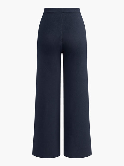 Casual Elastic Waist Sweater Pants