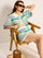 Chevron Pattern Knitted Short Set