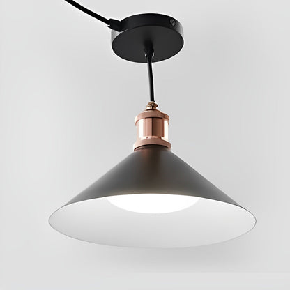 Wodoodporna klasyczna stożkowa lampa wisząca LED z solarnym zasilaniem