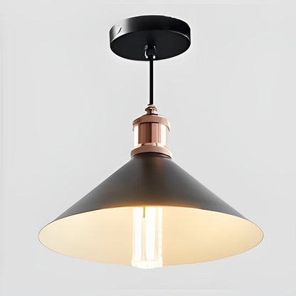 Wodoodporna klasyczna stożkowa lampa wisząca LED z solarnym zasilaniem