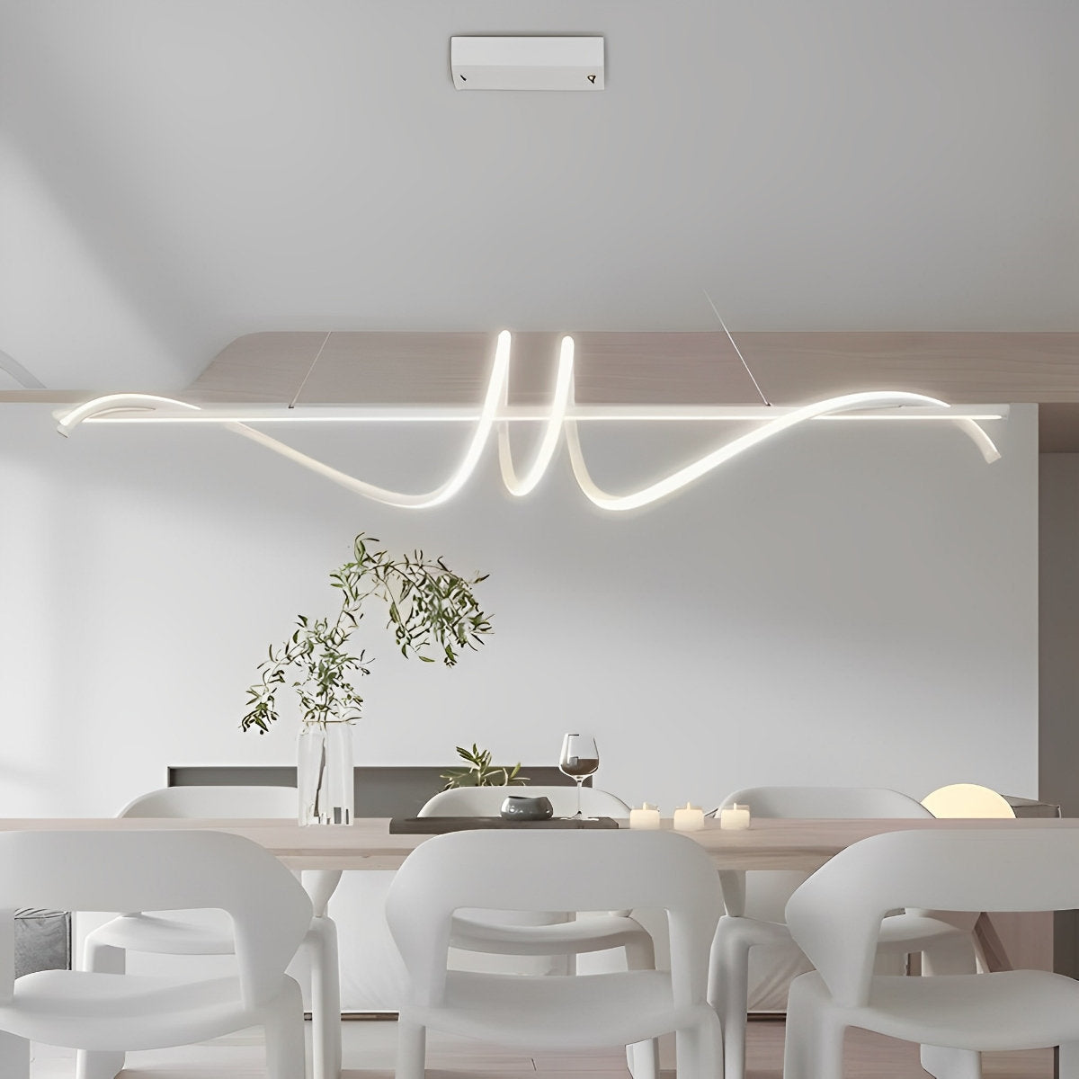 Creative Strip LED Stepless Dimming Kitchen Pendant Lighting Decorative Chandelier Ceiling Lamp Lighting