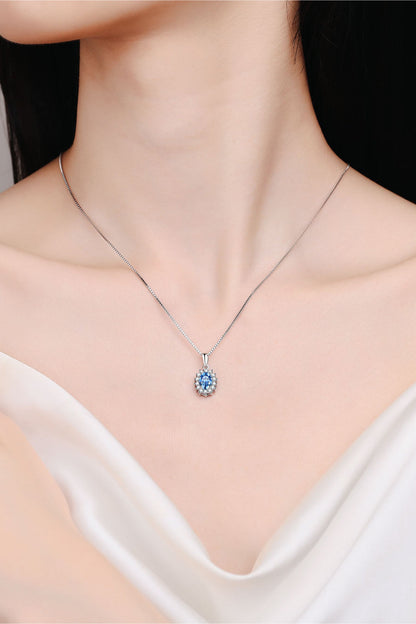 Pure Elegance 1 Carat Moissanite Sterling Silver Necklace