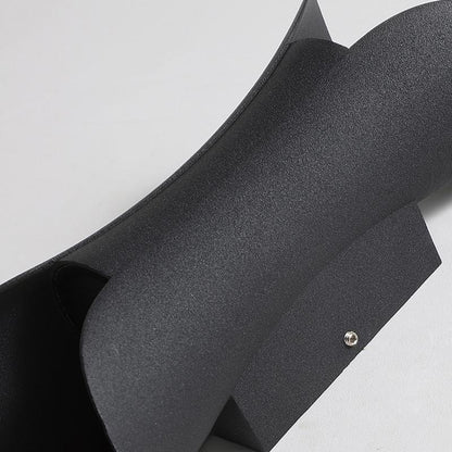 Luz LED curva hacia arriba y hacia abajo, impermeable, para exteriores, con alimentación eléctrica
