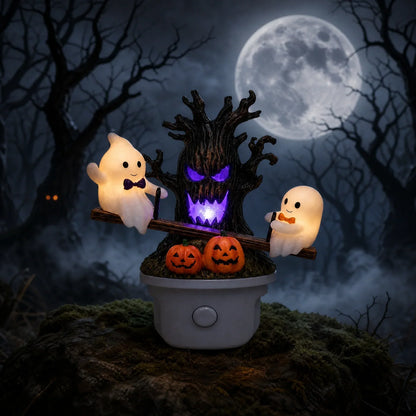 HauntedHaven – Glowing Ghost Tree Night Light
