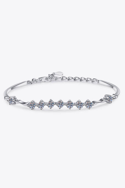 Luminous Elegance 1.35 Carat Moissanite Sterling Silver Bracelet