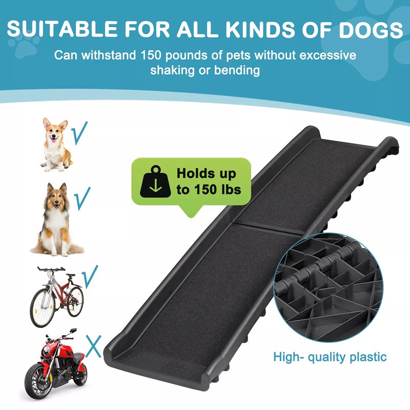 Rampe pliable pour animaux avec surface antidérapante