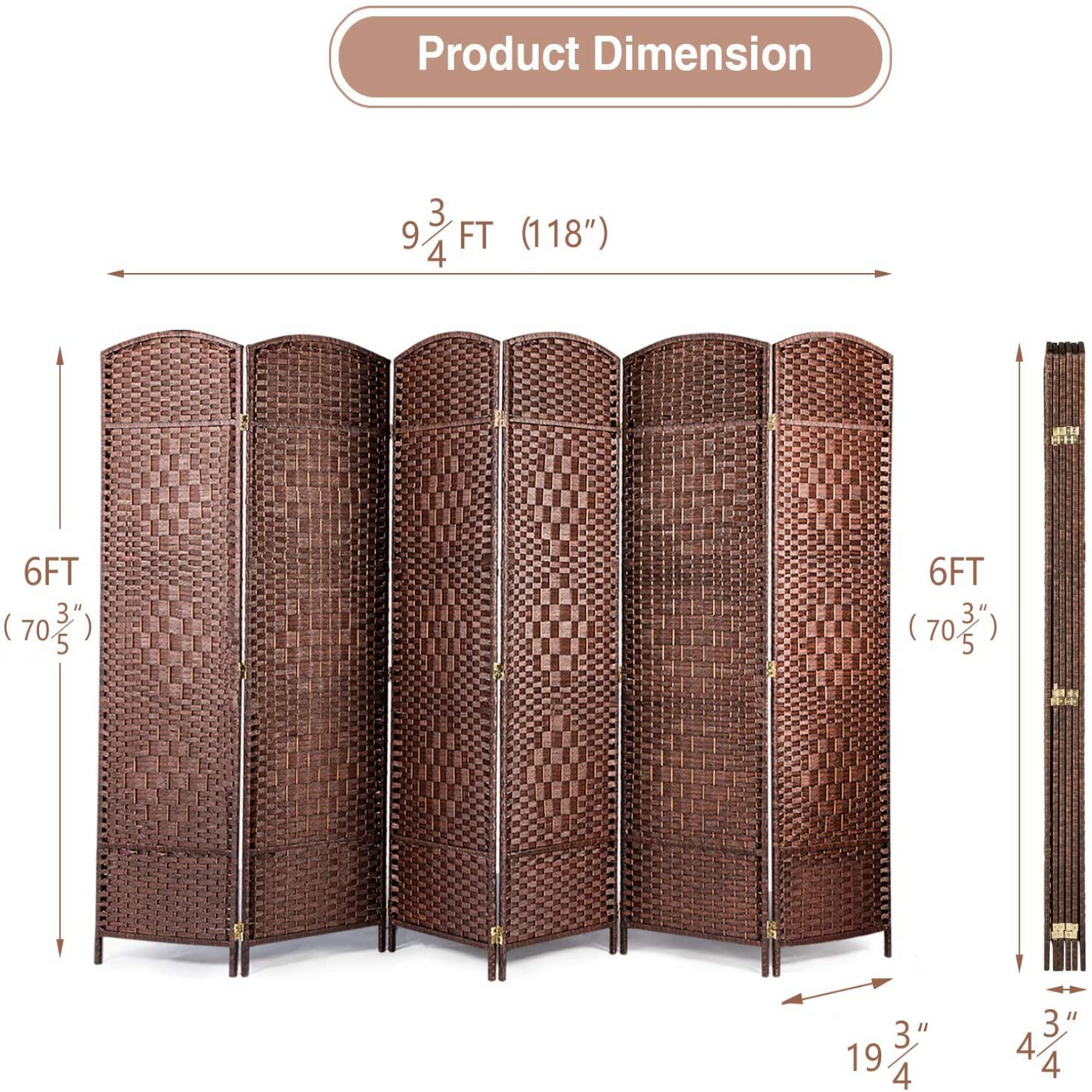 6 Panels Room Divider