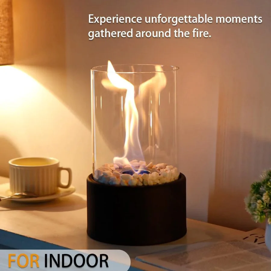 Mini Portable Glass Tabletop Fireplace | Ventayo