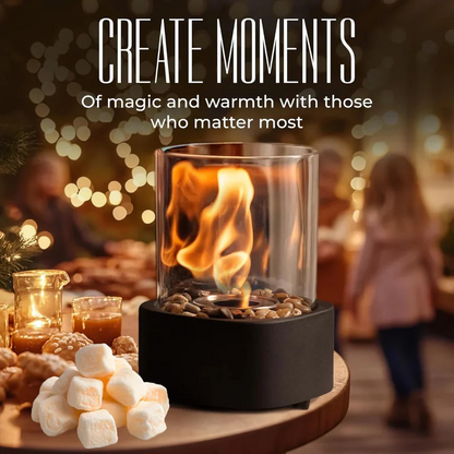 Mini Portable Glass Tabletop Fireplace | Ventayo