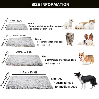 Non-Electric Heating Pad for Cats & Dogs – Washable Self-Warming Pet Mat