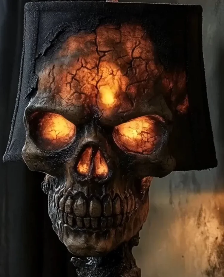 Skull-Shaped Lava Stone Lamp – Ventayo