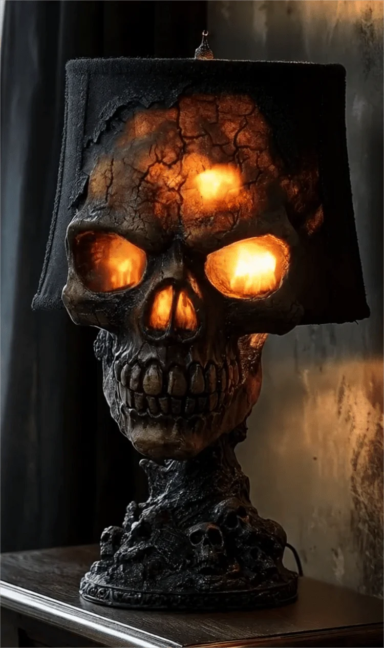 Skull-Shaped Lava Stone Lamp – Ventayo