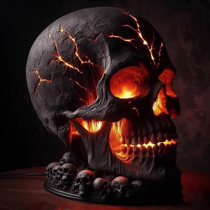 Skull-Shaped Lava Stone Lamp – Ventayo