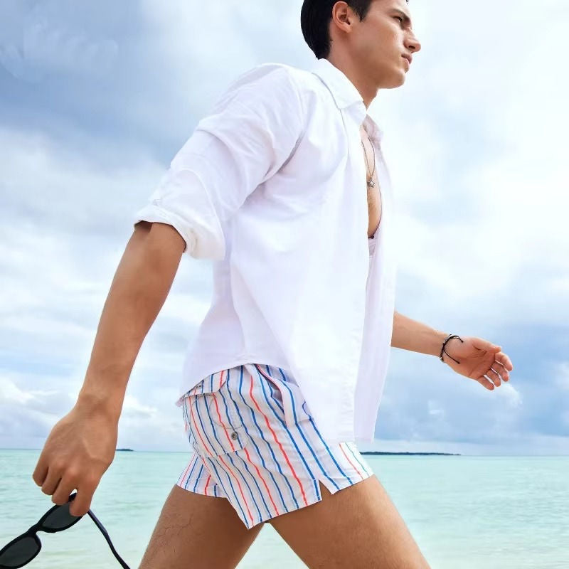 Striped Men's Swim Shorts