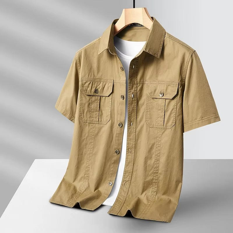 Mens Cargo Shirt Short Sleeve