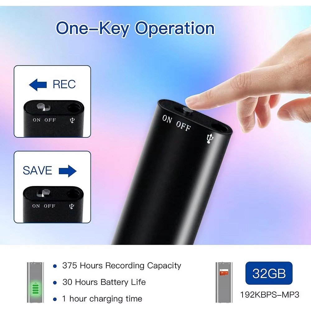 Mini Hidden Voice Recorder Device