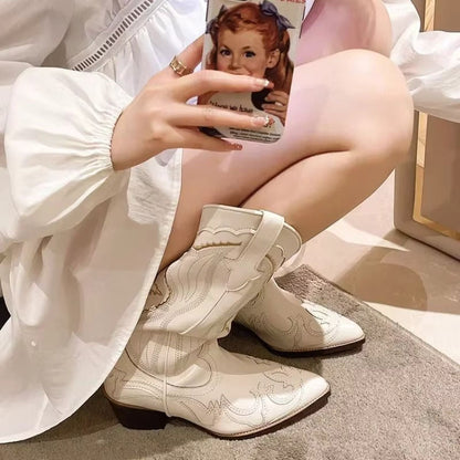 Cowboy Boots Women Pointed Toe