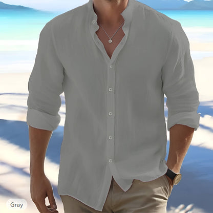 Linen Men's Long-Sleeved Shirt