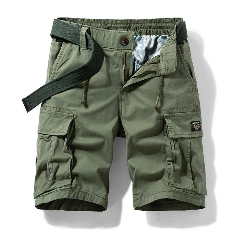 Men Summer New Multi Pockets Cotton Cargo Shorts