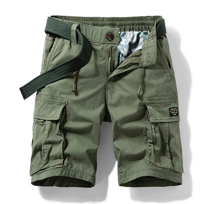 Men Summer New Multi Pockets Cotton Cargo Shorts