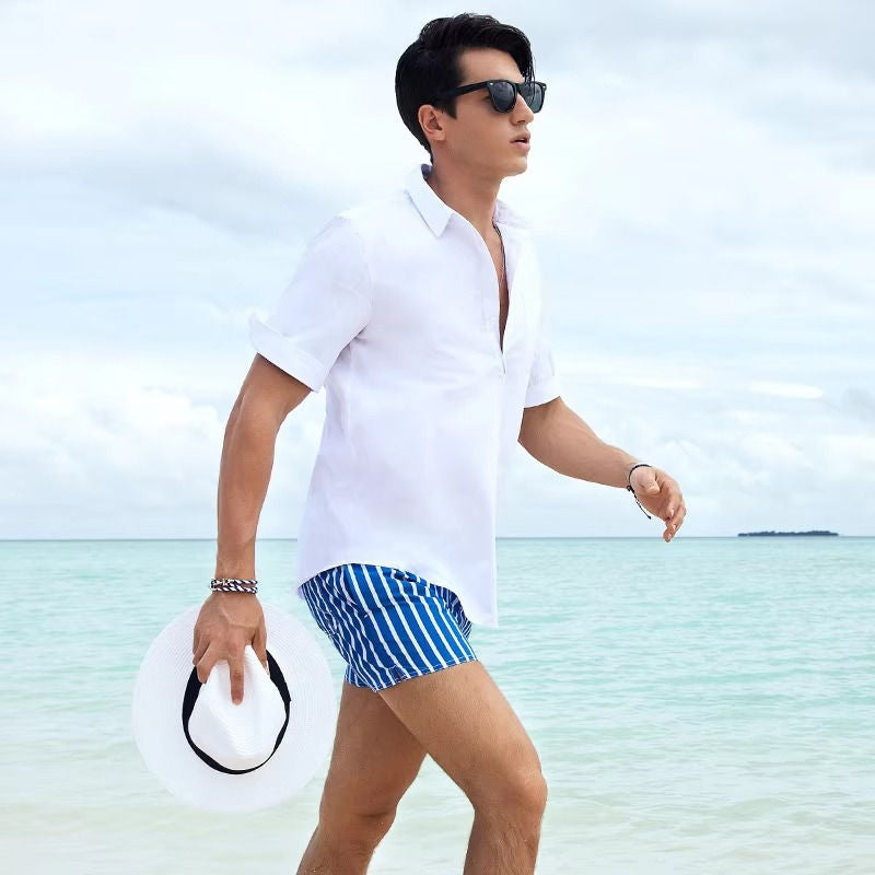 Striped Men's Swim Shorts