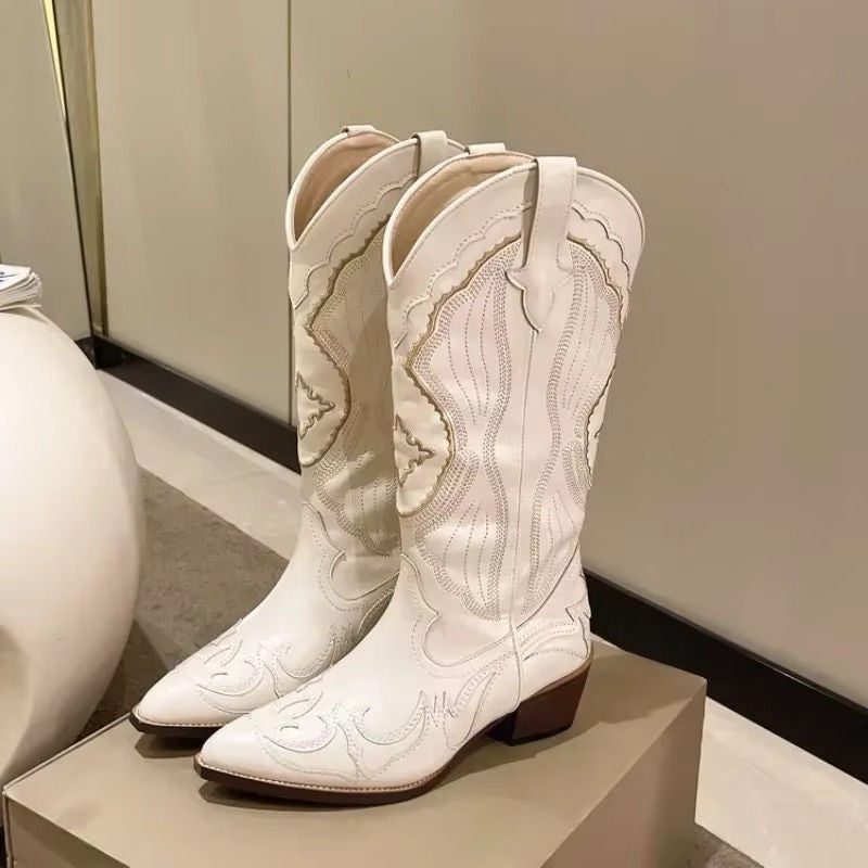 Cowboy Boots Women Pointed Toe