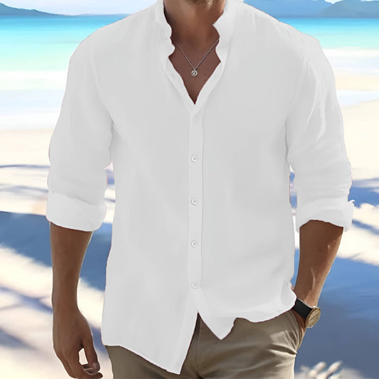 Linen Men's Long-Sleeved Shirt