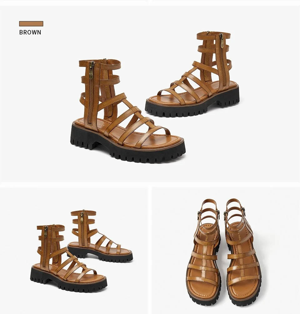 Ladies Leather Gladiator Sandals