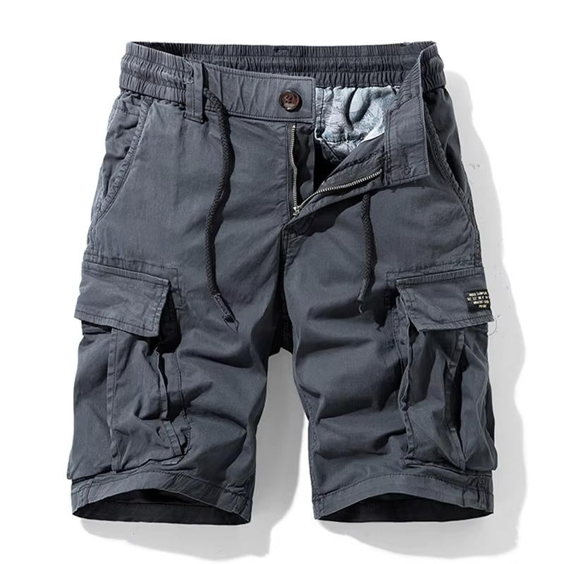 Men Summer New Multi Pockets Cotton Cargo Shorts