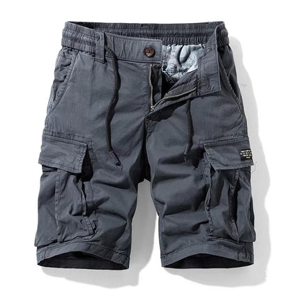 Men Summer New Multi Pockets Cotton Cargo Shorts