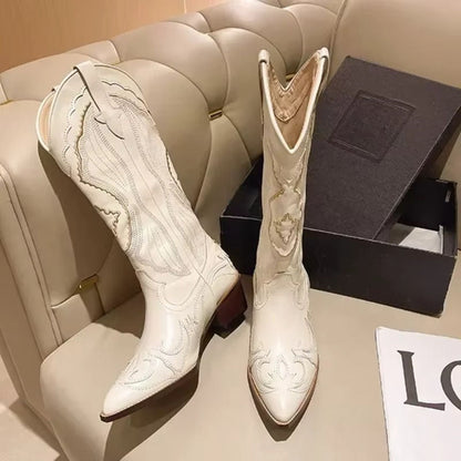 Cowboy Boots Women Pointed Toe