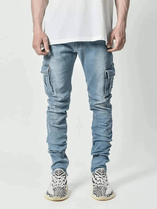 Tapered Cargo Jeans For Men