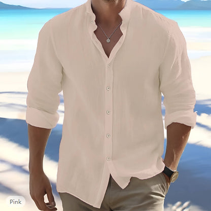 Linen Men's Long-Sleeved Shirt