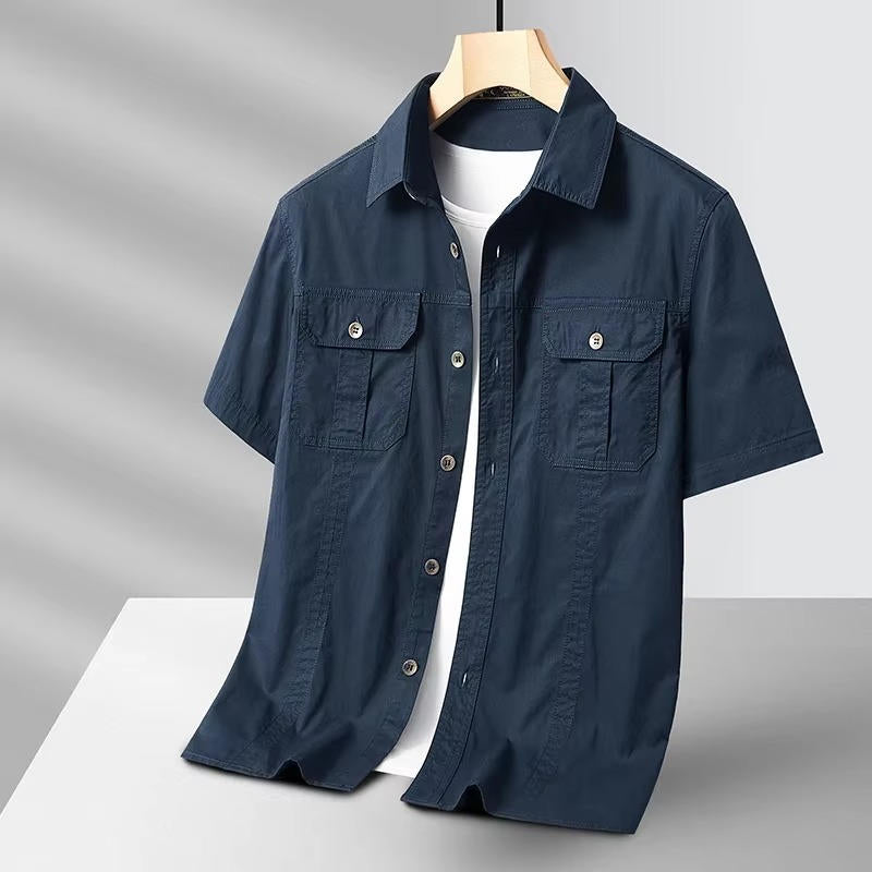 Mens Cargo Shirt Short Sleeve