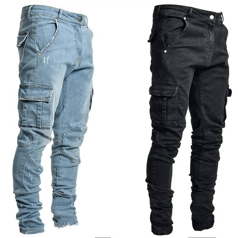 Tapered Cargo Jeans For Men