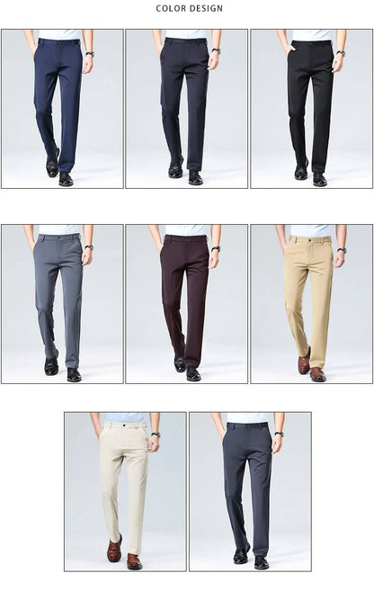 Herren Leichte Stretch Schlanke Passform Anzughose