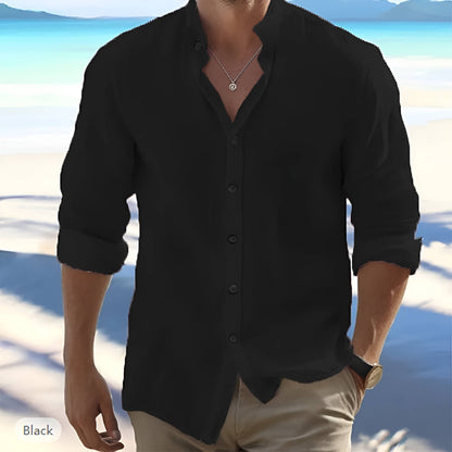 Linen Men's Long-Sleeved Shirt