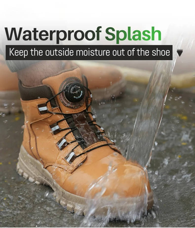 Steel Toe Work Boots Waterproof Slip Resistant